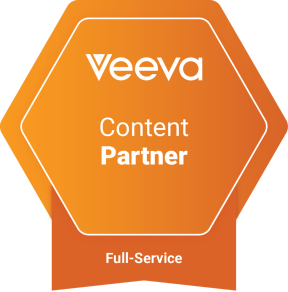 Plakette Veeva Content Partner Full-Service